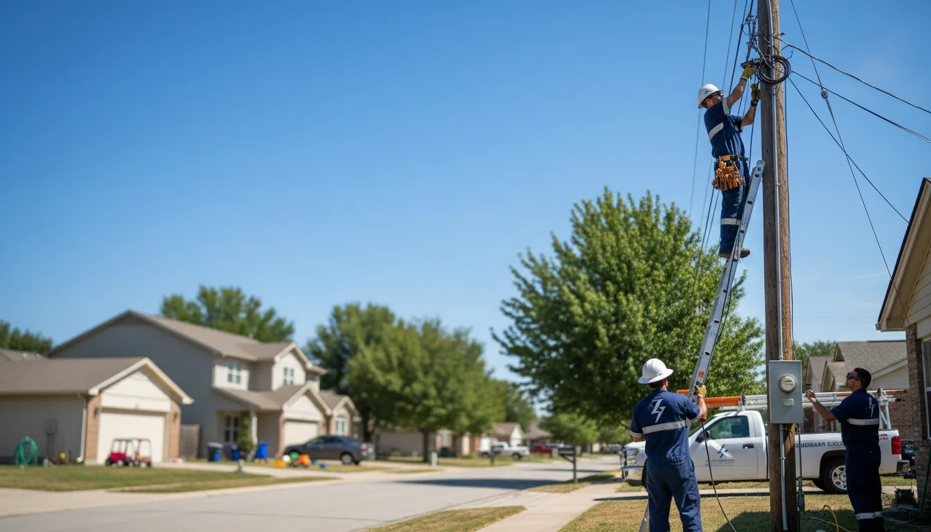 Residential electrician providing installation services in Bowie, AZ